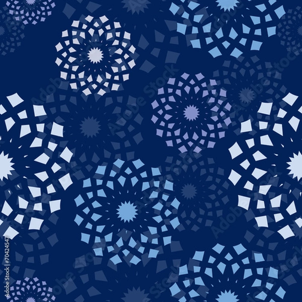 Fototapeta winter background, vector seamless pattern with snowflakes