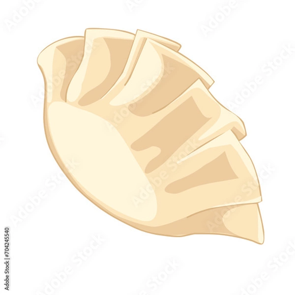 Obraz Gyoza dim sum dumpling vector isolated illustration