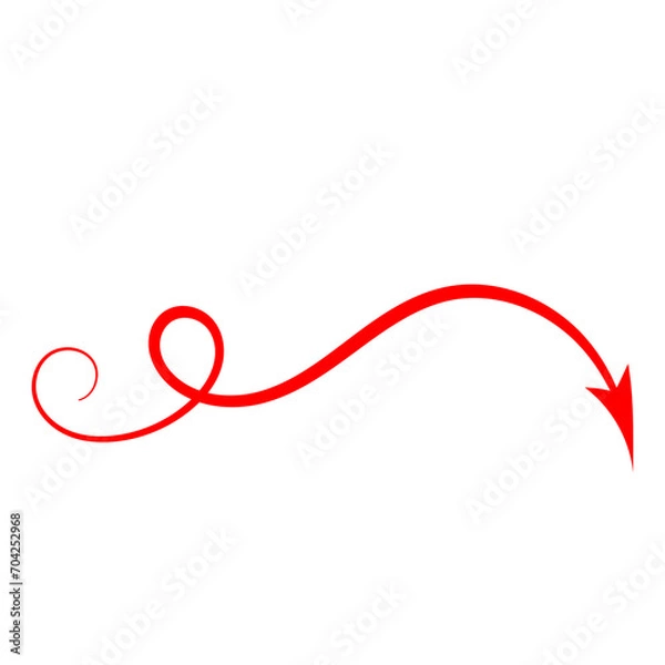 Fototapeta Curly Arrow Element