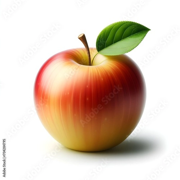 Obraz Red apple isolated on white background