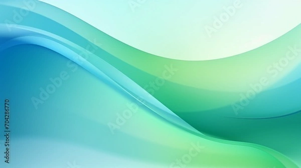 Fototapeta Soft Gradient Light Blue and Green Blurred Vector Background for Modern Designs