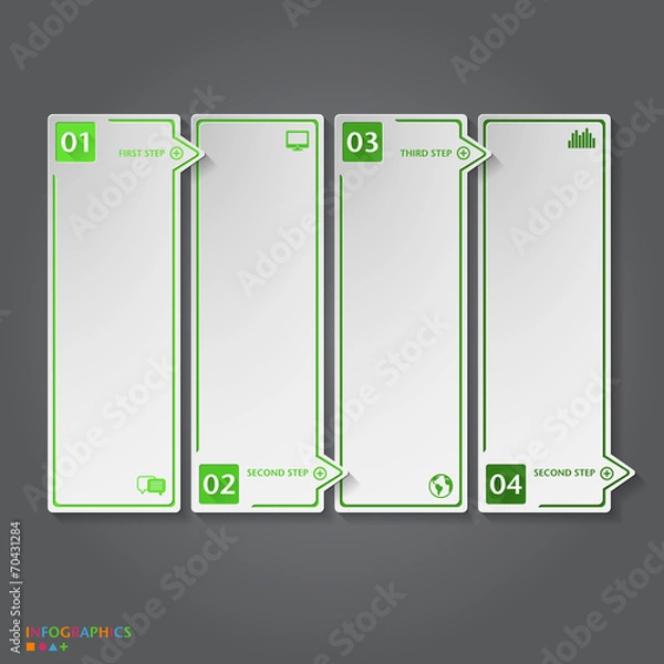 Fototapeta Number Banners Template