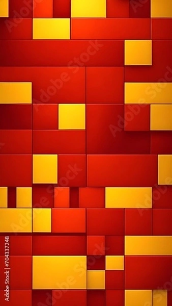 Obraz red and yellow brick wall background