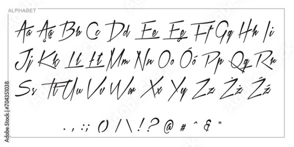 Fototapeta Alphabet Split Monogram, Split Letter Monogram, Alphabet Frame Font. Laser cut template. Initial monogram letters.