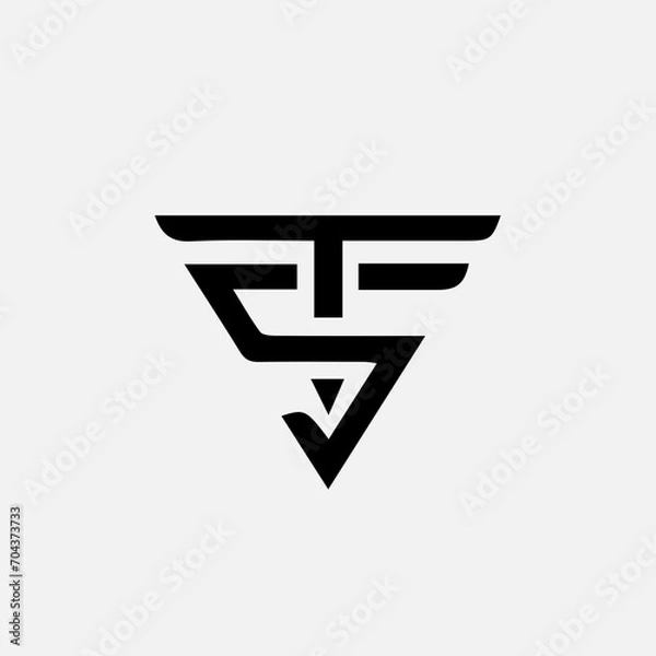 Fototapeta ST logo letter design on luxury background. TS logo monogram initials letter concept. ST icon logo design. TS elegant and Professional letter icon design on background. T S ST TS
