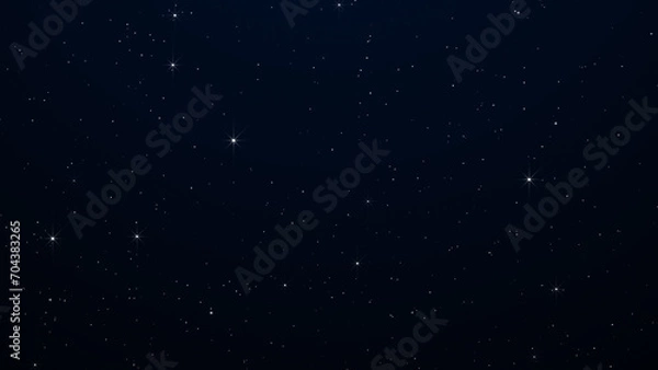 Fototapeta Night starry skies with twinkling or blinking stars background. Space backdrop