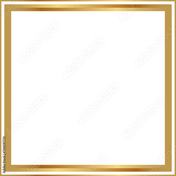 Obraz Golden border frame, square element