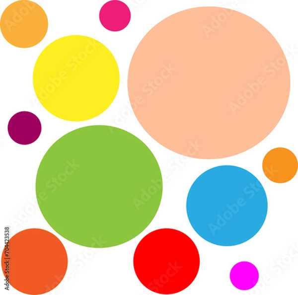 Obraz Abstract minimalistic background with multicolored circles