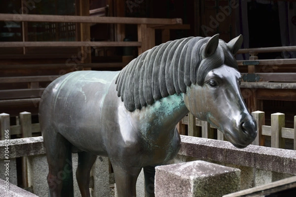 Obraz 金刀比羅宮の馬の銅像