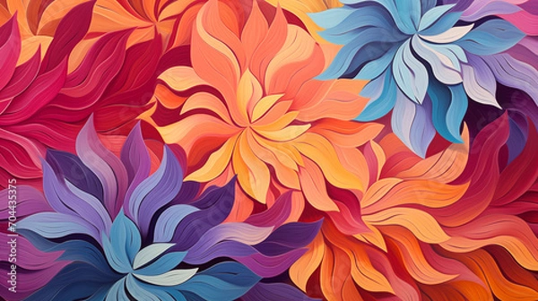 Obraz Dynamic Floral Burst Explosive and abstract patterns