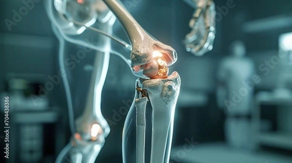 Obraz Knee Joint Replacement, 3d style image