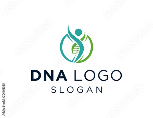 Fototapeta The logo design is about DNA and was created using the Corel Draw 2018 application with a white background.