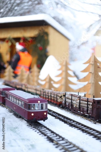 Obraz train in the snow