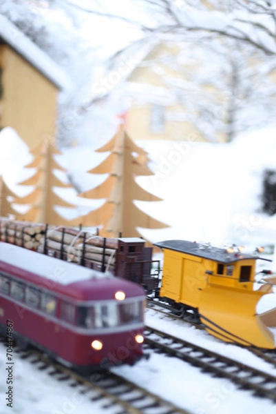 Obraz train in snow
