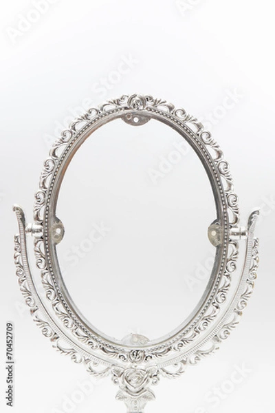 Obraz silver makeup mirror isolate