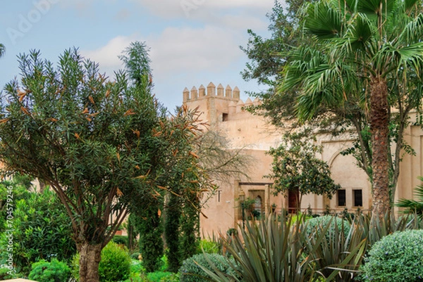 Obraz Andalusian gardens in Udayas kasbah. Rabat, Morocco.