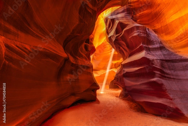 Obraz antelope canyon in arizona near page - art and travel concept 