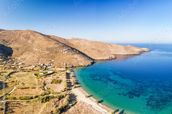 Fototapeta The beach Sykamia of Serifos island, Greece