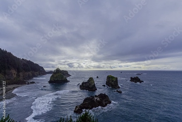 Obraz clouds over the river