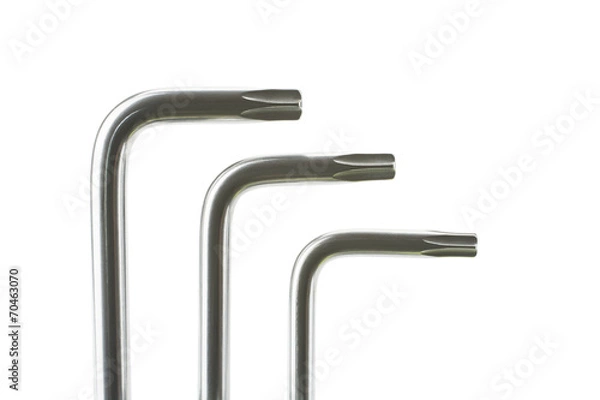 Fototapeta 3本のヘックスローブレンチ