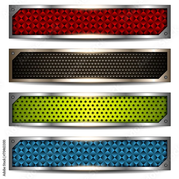 Obraz Banners, metallic set