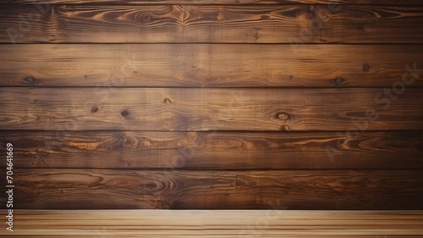 Fototapeta Brown vertical wood texture background, wood boardwalk decking surface pattern