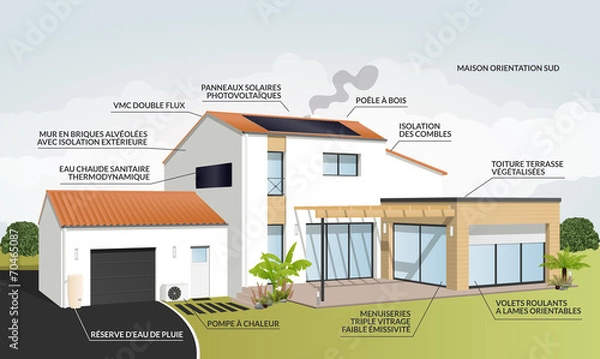 Obraz maison à énergie positive