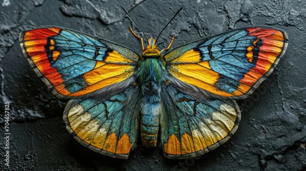 Fototapeta Colorful butterfly, close-up shot