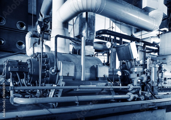 Obraz Modern boiler room equipment for heating system