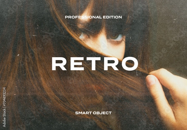 Obraz Retro Film Frame Grain Light Leak Photo Effect Paper Texture Template Mockup Overlay Style