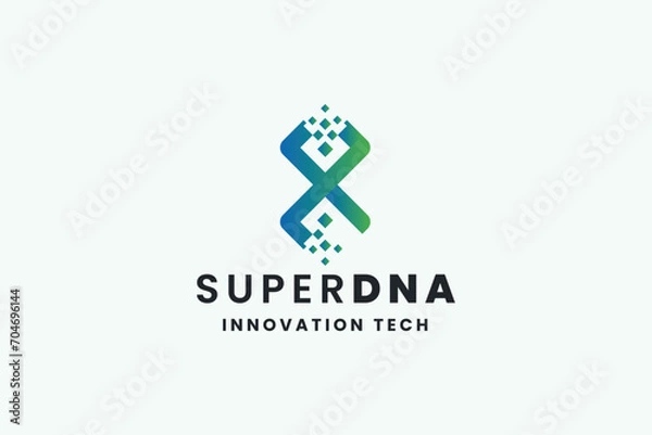 Fototapeta Super DNA Logo
