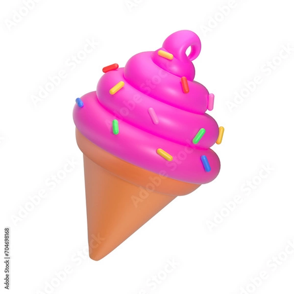 Obraz Ice cream cone pink