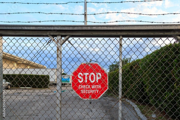 Obraz Stop check with security