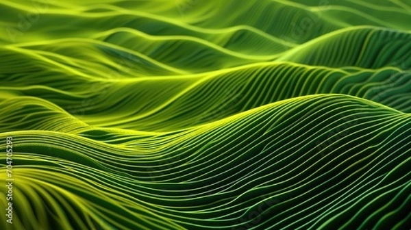 Fototapeta Abstract green fields, Generative AI