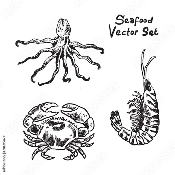 Obraz seafood vector