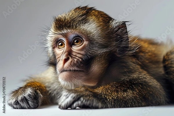 Obraz Lazy Monkey Isolated