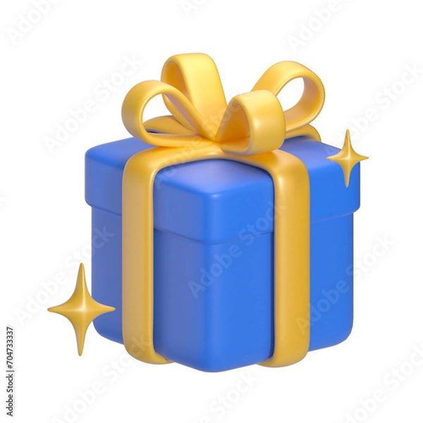 Obraz 3D Blue Gift