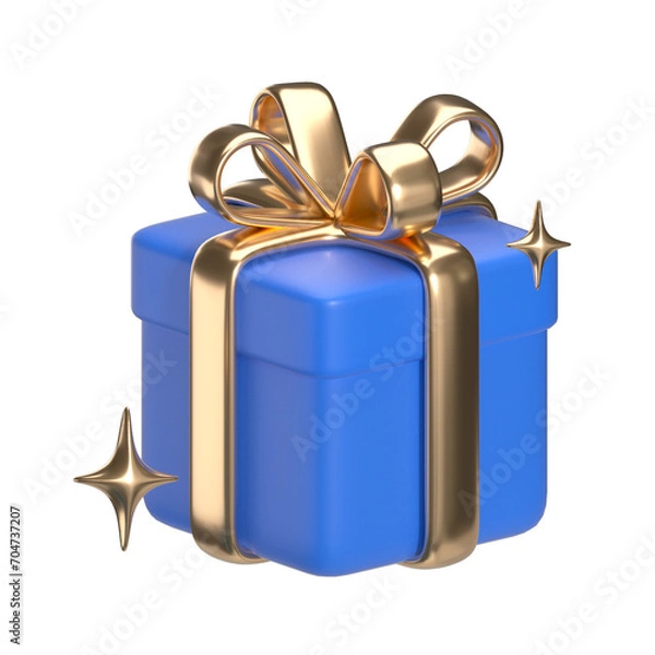 Obraz 3D Shiny Blue Gift