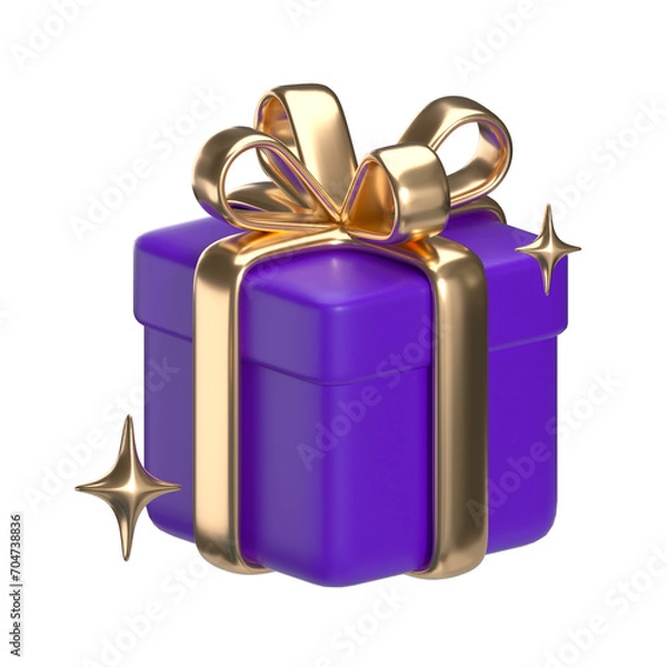 Obraz 3D Shiny Purple Gift