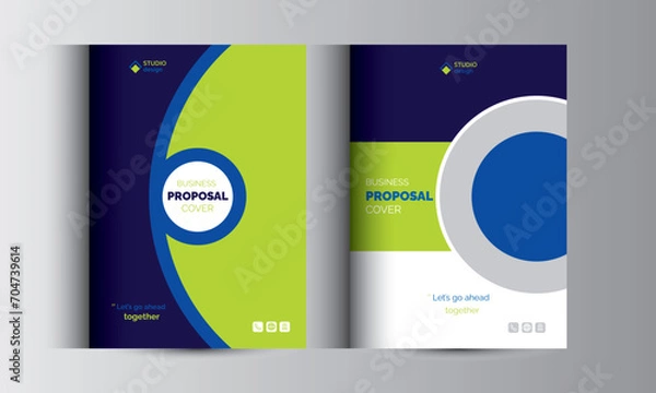 Obraz Business Proposal Catalog Cover Design Template Concepts