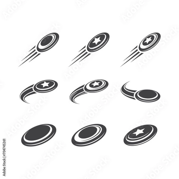 Obraz frisbee logo icon set
