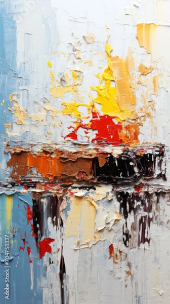 Fototapeta Abstract oil painting on canvas. Fragment of artwork. Modern art.