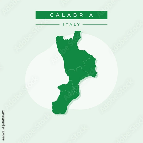 Fototapeta Vector illustration vector of Calabria map Italy