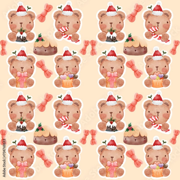 Fototapeta pattern with bears
