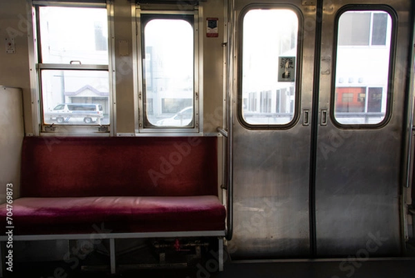 Obraz ディーゼルカーの車内