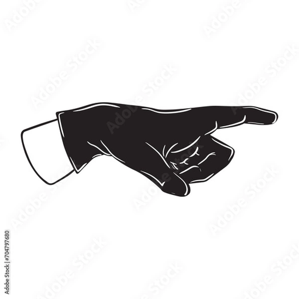 Obraz Hands gestures vector cartoon illustration 