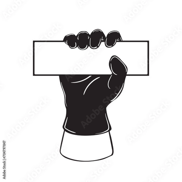 Obraz Hands gestures vector cartoon illustration 
