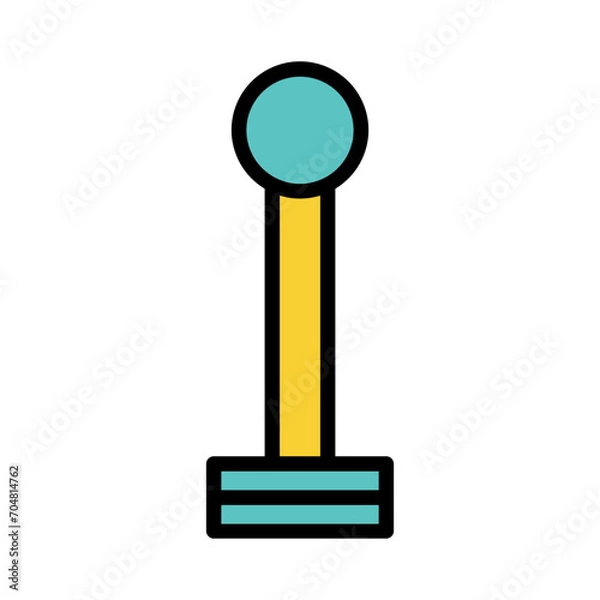 Obraz Labret Piercing Ring Filled Outline Icon