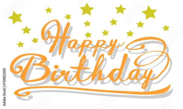 Fototapeta Hally Biirthday Greeting card - vector