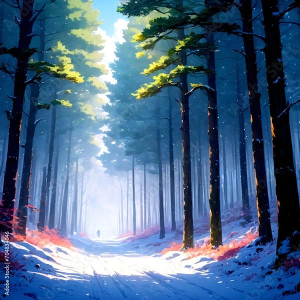 Obraz Scenic forest trail